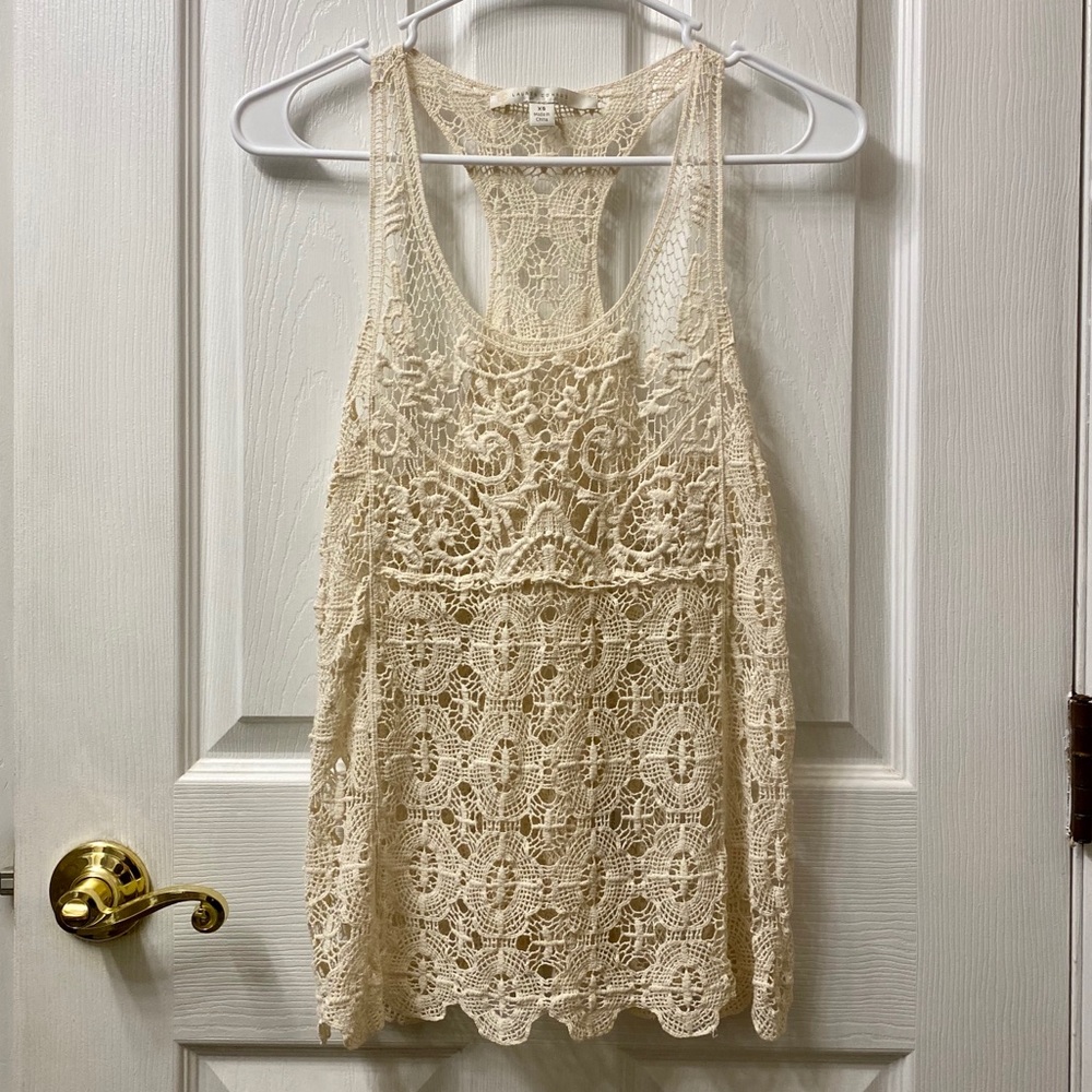 Lauren Conrad Crochet Tank Top